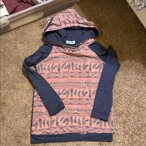 Filly Flair Pink and Navy Hooded Sweater